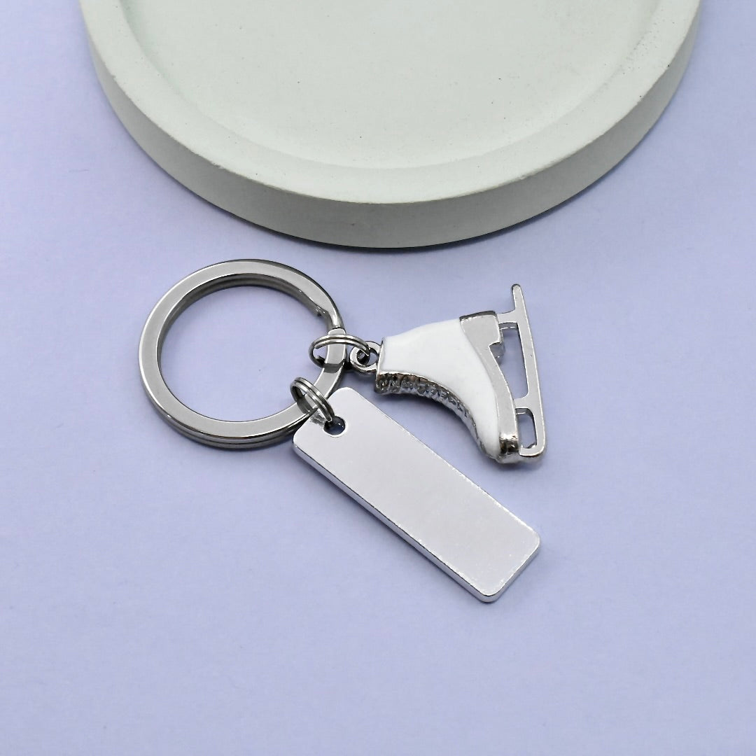 Personalised Ice Skating Keyring • Skater Key Ring • Ice Skating Keychain • Gift For Someone that Loves To Ice Skate • Figure Skater Gift