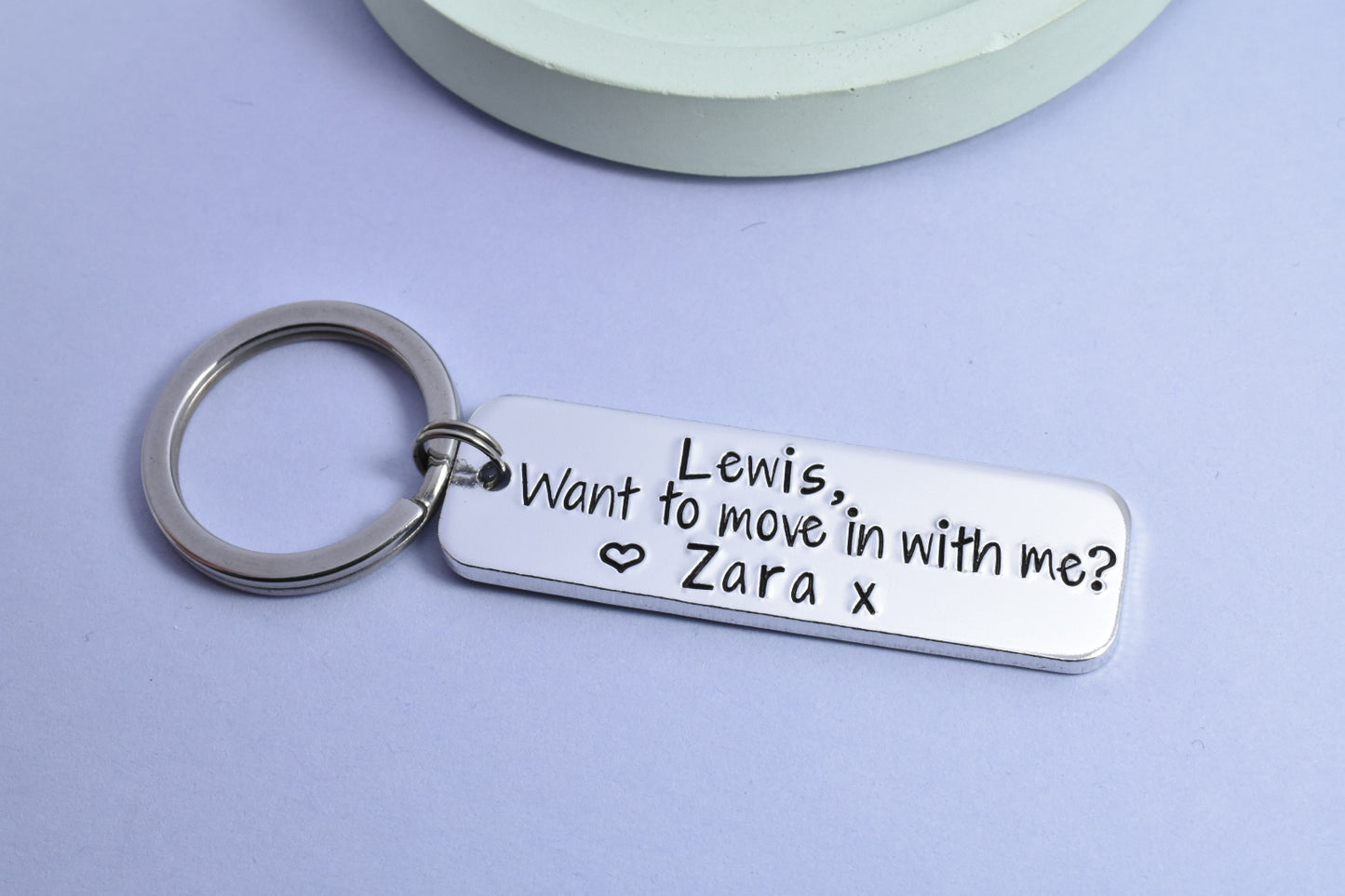 Move In Personalised Keyring • Gift For Boyfriend • Gift For Girlfriend • Want To Move In With Me? Keychain • Move In Invite