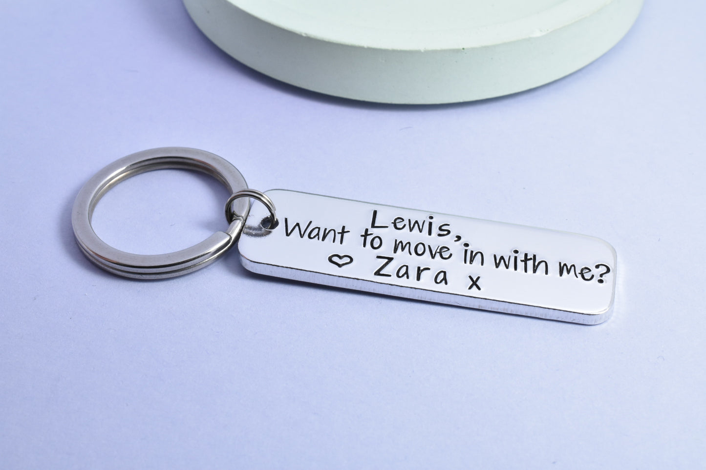 Move In Personalised Keyring • Gift For Boyfriend • Gift For Girlfriend • Want To Move In With Me? Keychain • Move In Invite