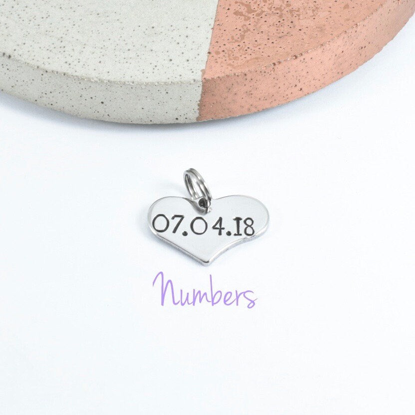 Additional Stainless Steel Heart Charm To Add On To Bo Belles Key Chain