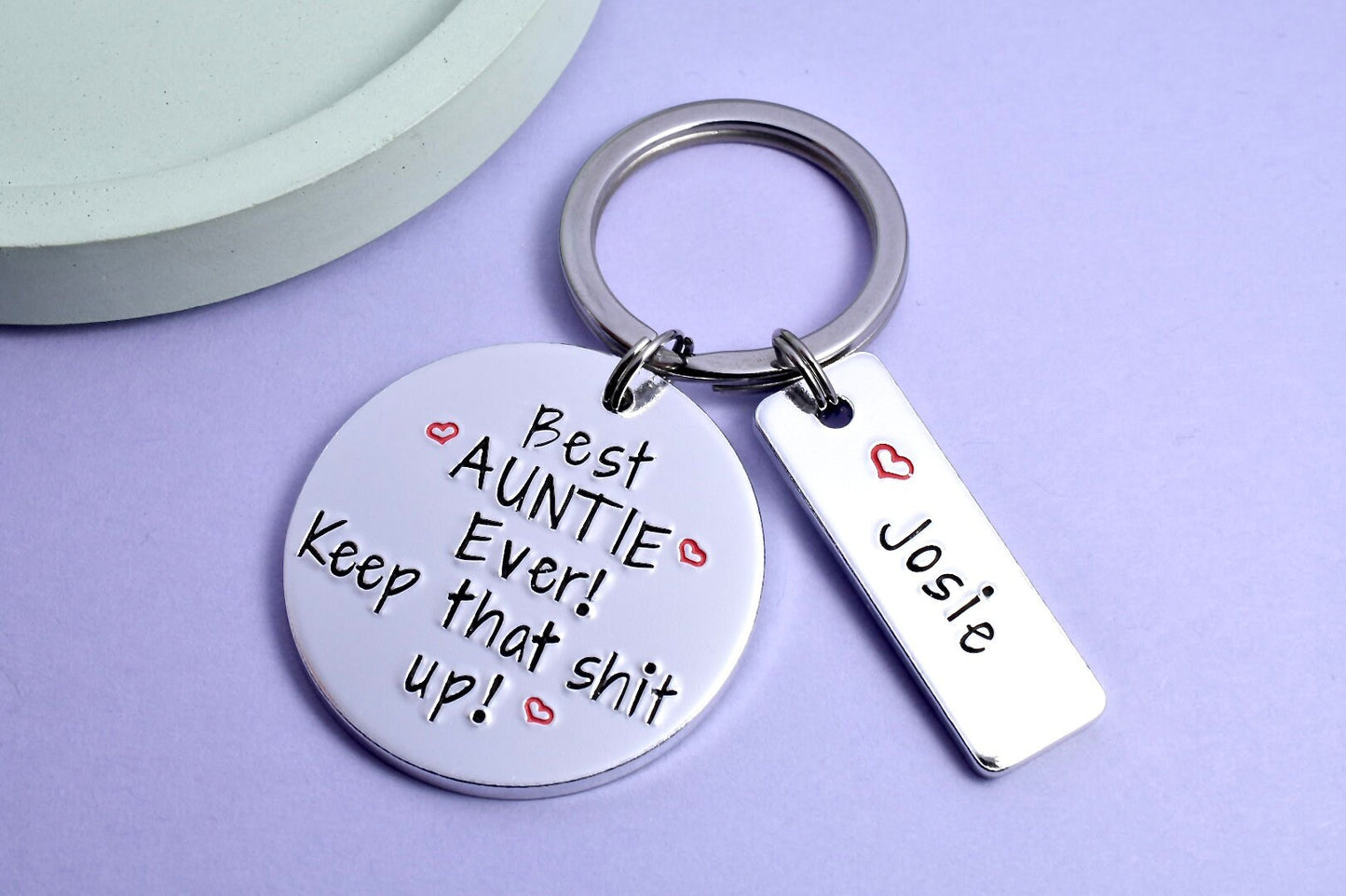 Best Auntie Ever! Keep That Shit Up! Personalised Keyring • Best Uncle Gift • Best Cousin • Sweary Gift • Mother's Day Key Chain