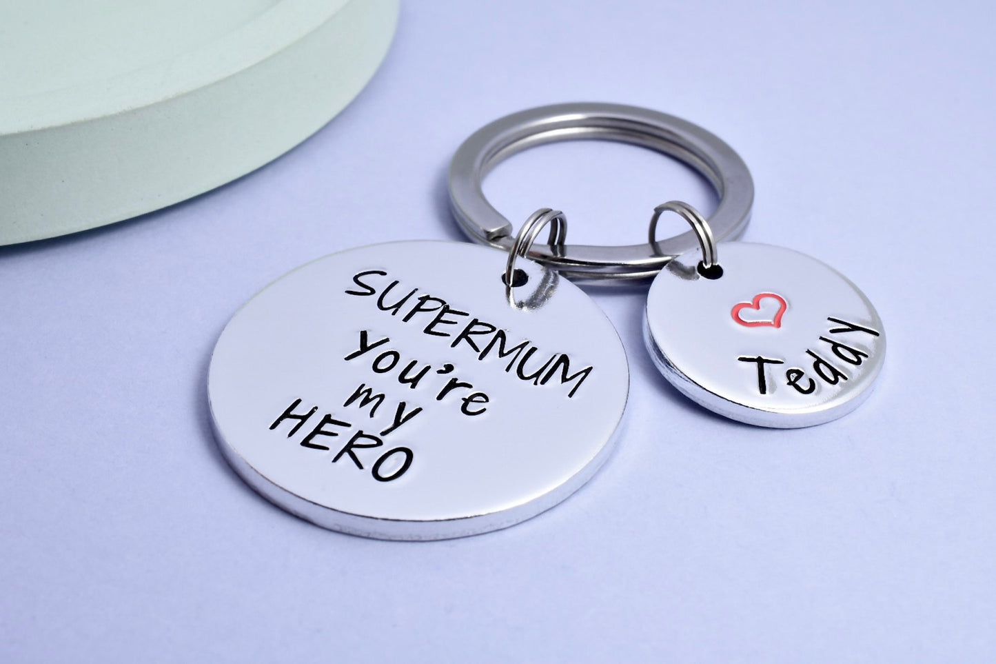 SUPERMUM You're My HERO Keyring • Personalised Gift For Parent • Gift For Mum • Sweet Mother's Day Present • Key Chain From Young Child