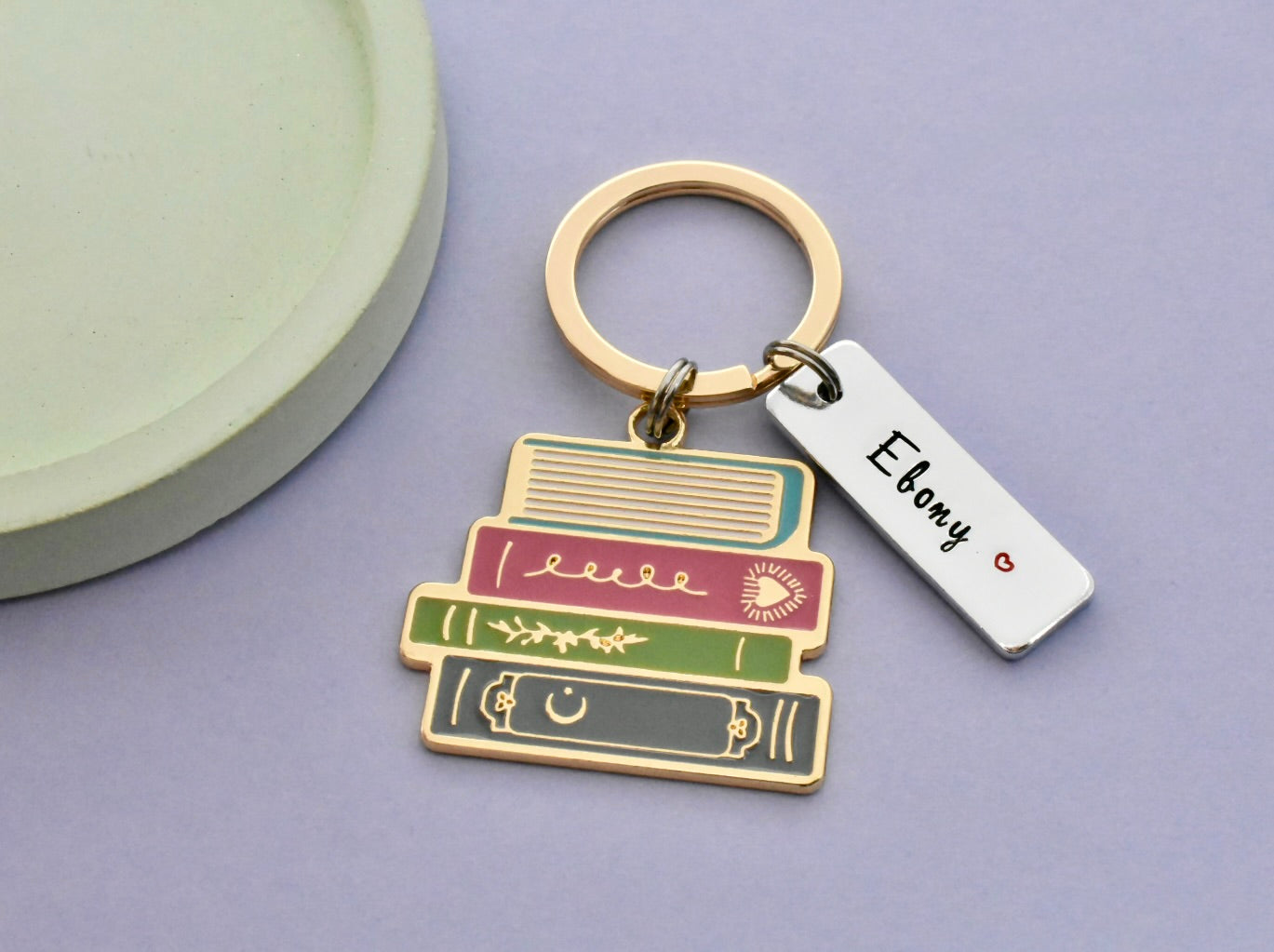 Personalised Bookworm Keyring
