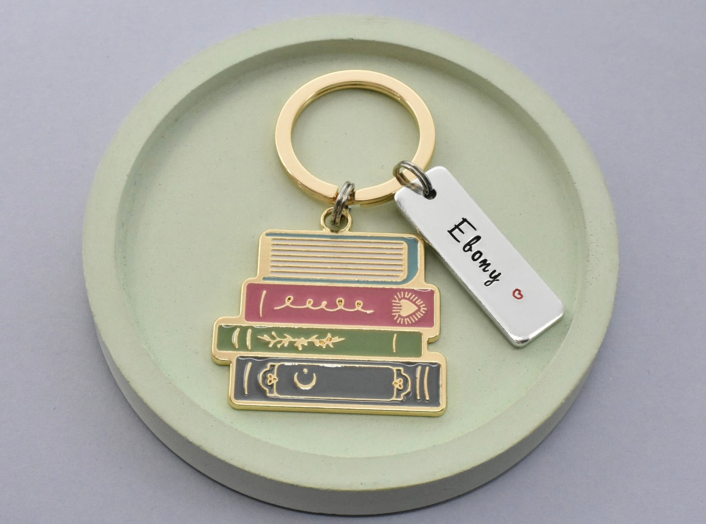 Personalised Bookworm Keyring