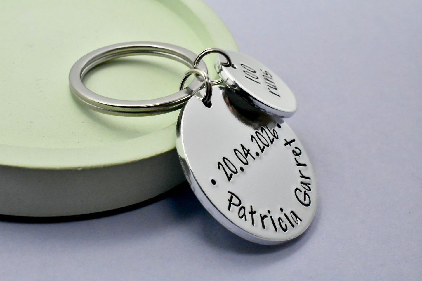 Personalised Running Milestone Keyring