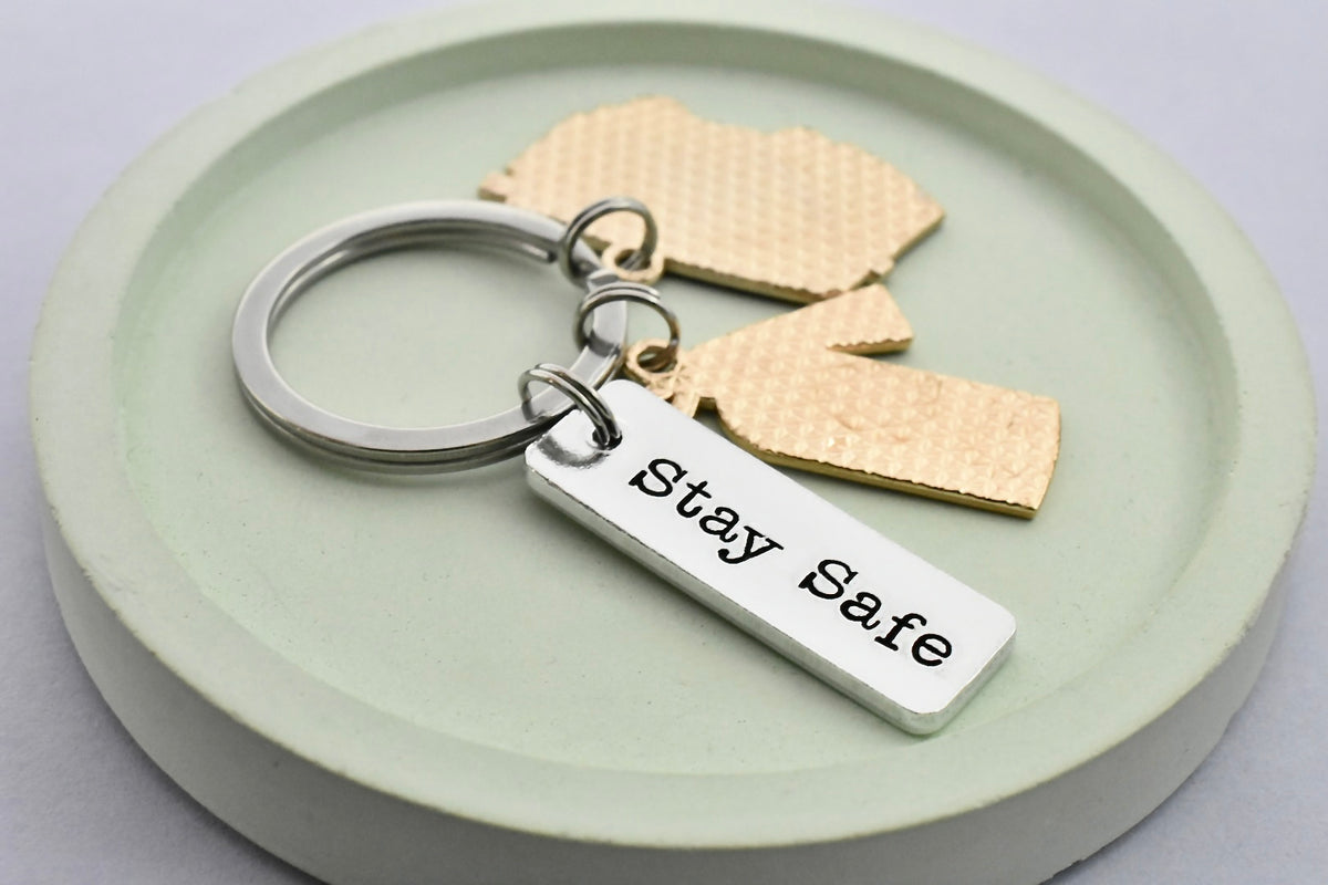 Personalised Firefighter Keyring - Fire Engine & Extinguisher Gift