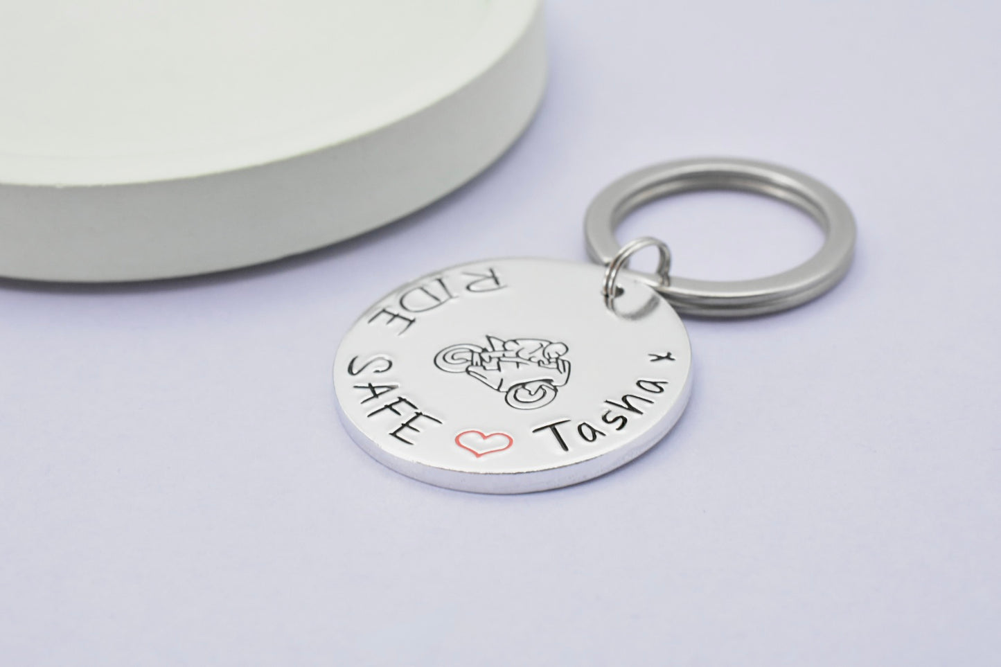 Gift For Motorcyclist • Ride Safe Personalised Keyring • Biker Gift • Motorbike Keys • For Him • Bikie Keys • Motorcycle Present