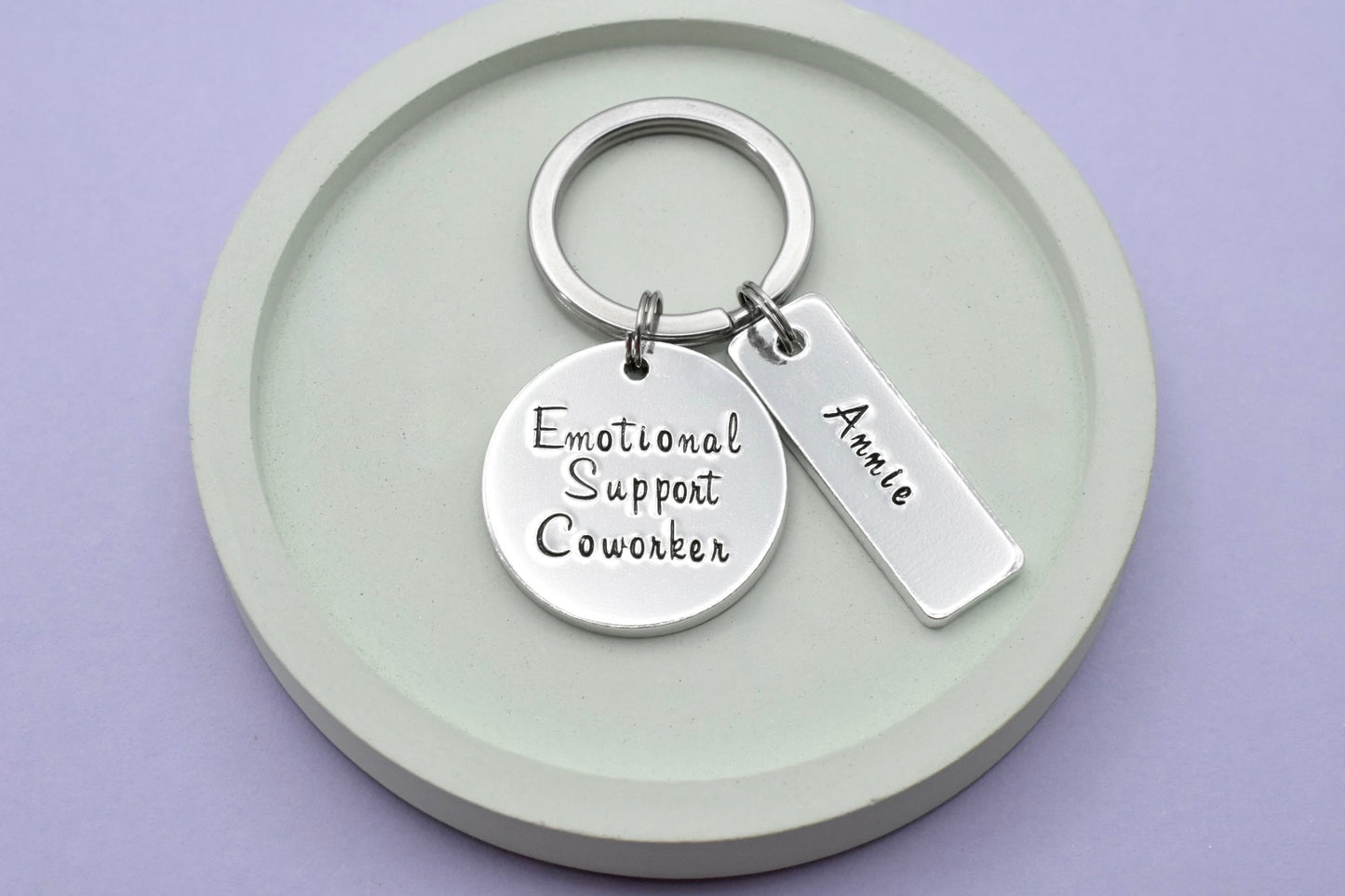 Emotional Support Coworker Keyring • Funny Work Colleague Gift • Work Mate Gift • Supportive Work Friend • Gift For Her • Workmate Present