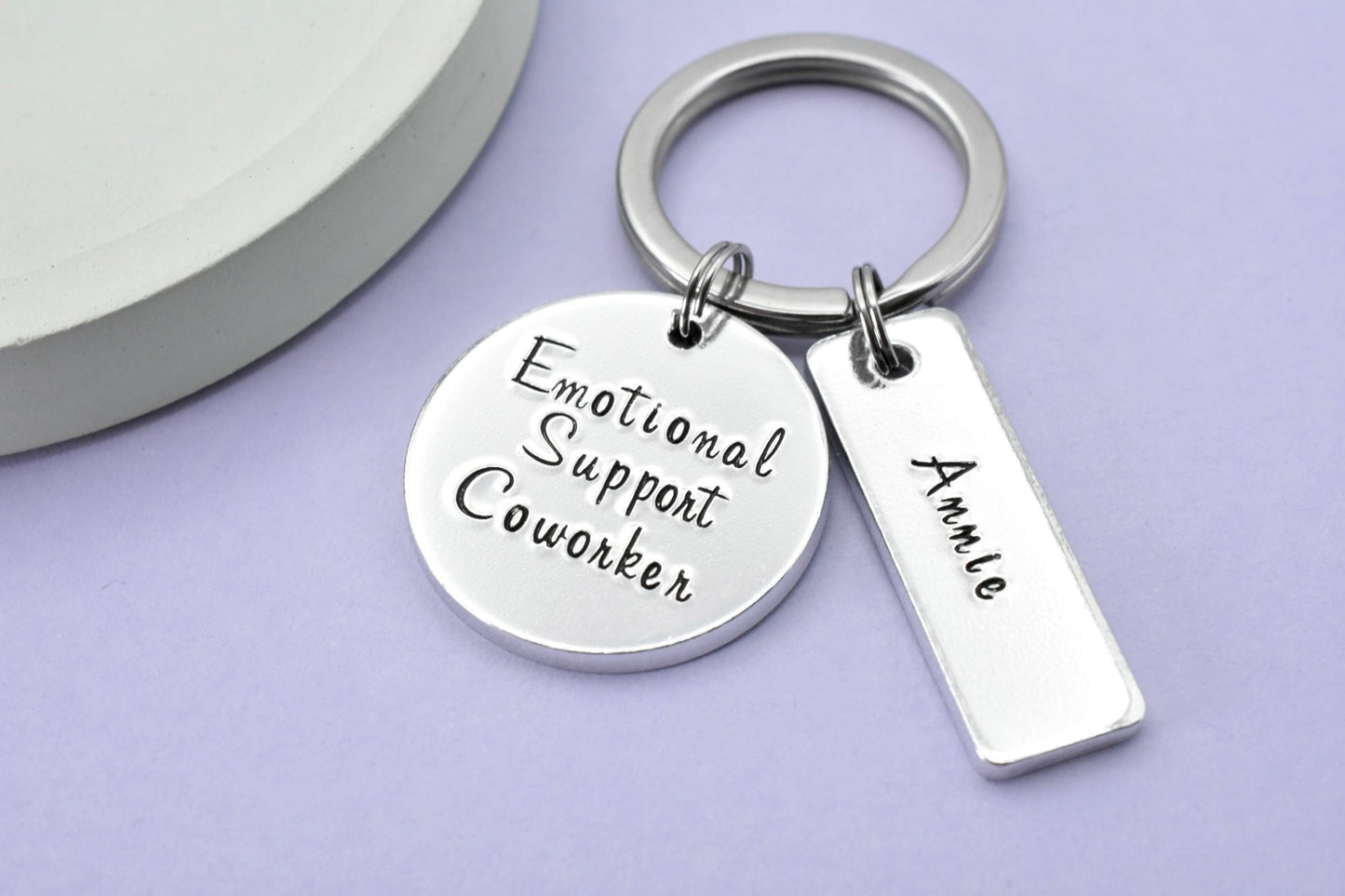 Emotional Support Coworker Keyring • Funny Work Colleague Gift • Work Mate Gift • Supportive Work Friend • Gift For Her • Workmate Present