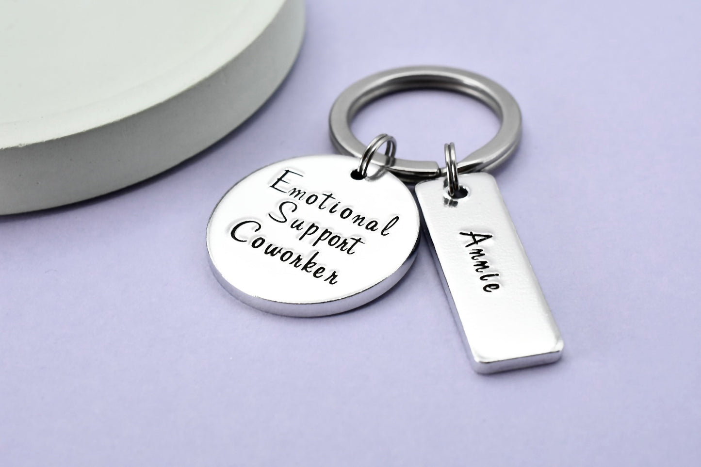 Emotional Support Coworker Keyring • Funny Work Colleague Gift • Work Mate Gift • Supportive Work Friend • Gift For Her • Workmate Present