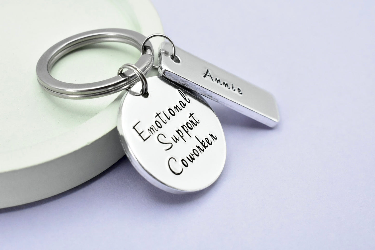 Emotional Support Coworker Keyring • Funny Work Colleague Gift • Work Mate Gift • Supportive Work Friend • Gift For Her • Workmate Present