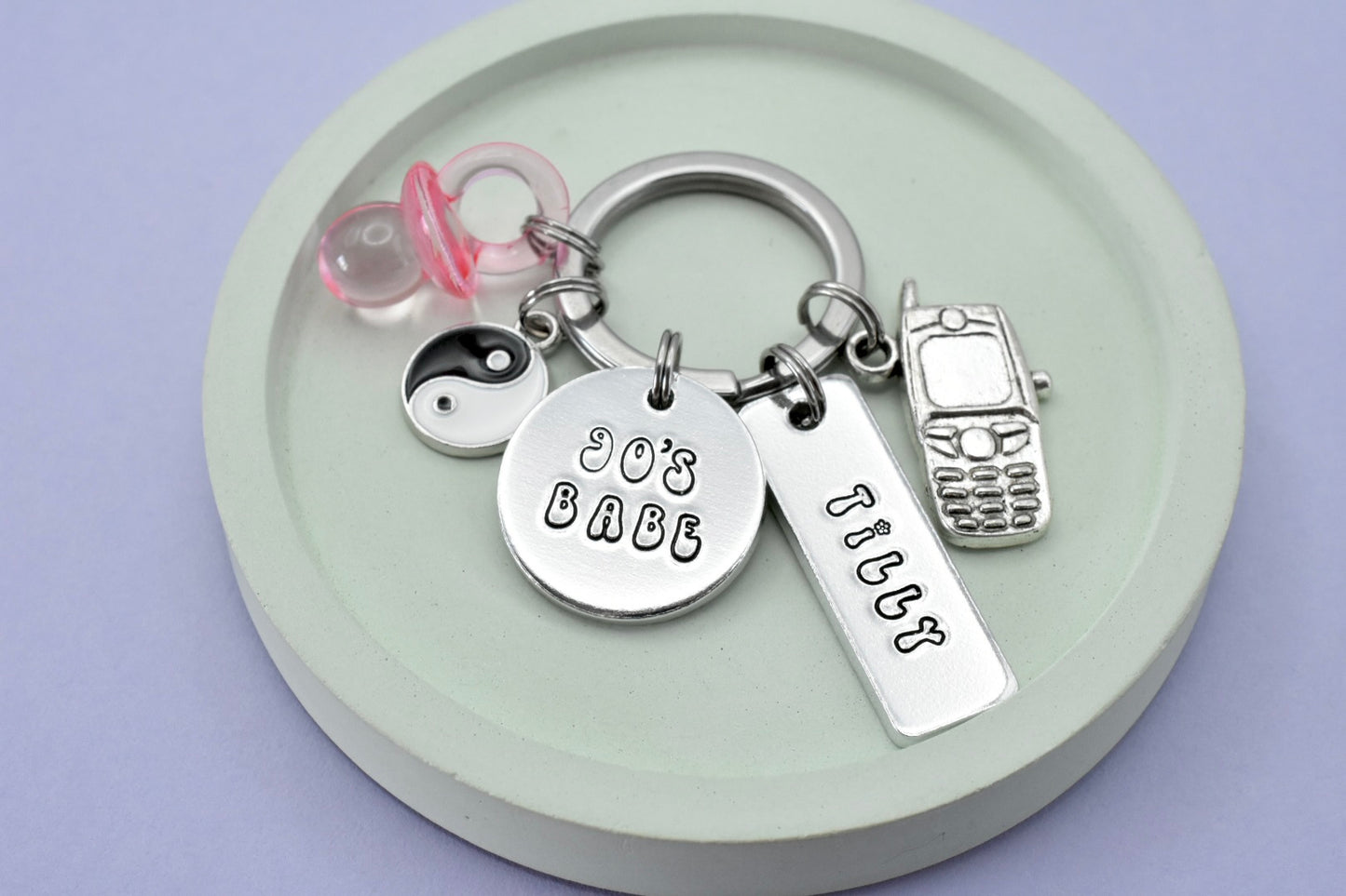 90's Babe Gift • Personalised Born In The 1990's Keyring • 90's Baby Birthday Gift • Retro Birthday Gift • Someone Who Was Born In The 1990s