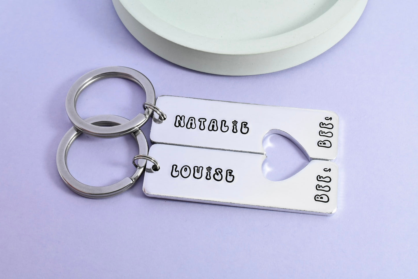 Personalised BFFs Gift • Best Friend Keyring Set • Best Friends Forever Gift • Matching Present • Best Mate Key Chain