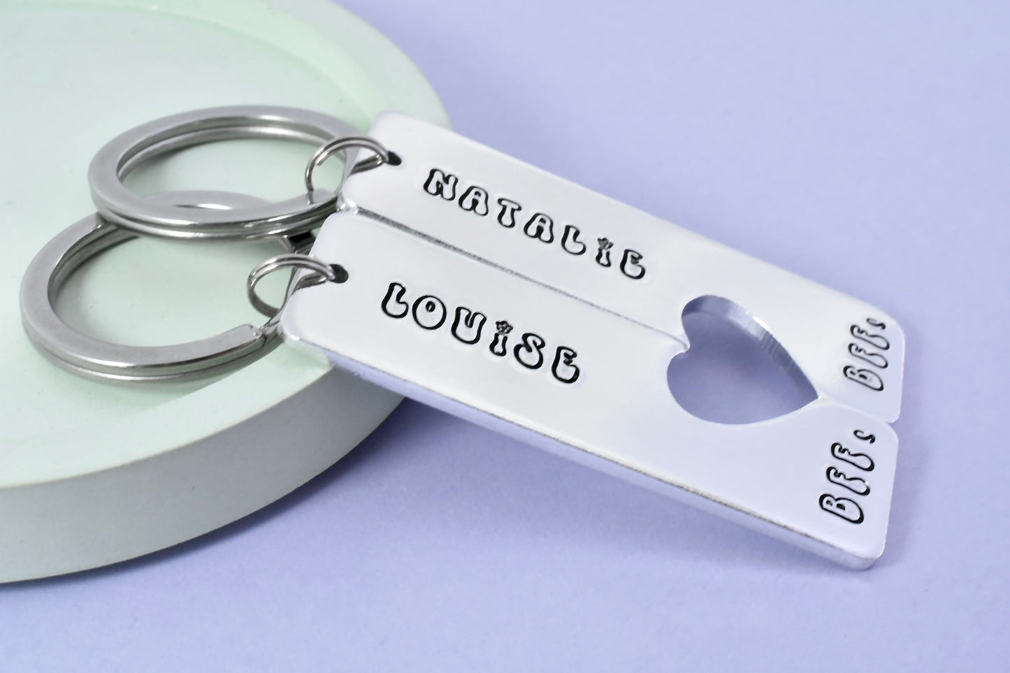 Personalised BFFs Gift • Best Friend Keyring Set • Best Friends Forever Gift • Matching Present • Best Mate Key Chain