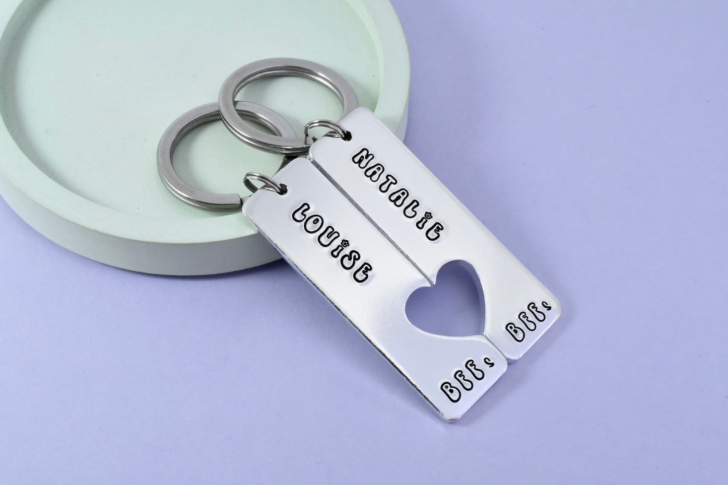 Personalised BFFs Gift • Best Friend Keyring Set • Best Friends Forever Gift • Matching Present • Best Mate Key Chain