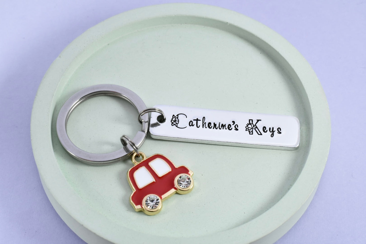 Personalised Car Keyring • Motorist Key Ring • 1st Car Keychain • Just Passed Gift • Driving Lessons Keyring • Driving Gift • New Driver