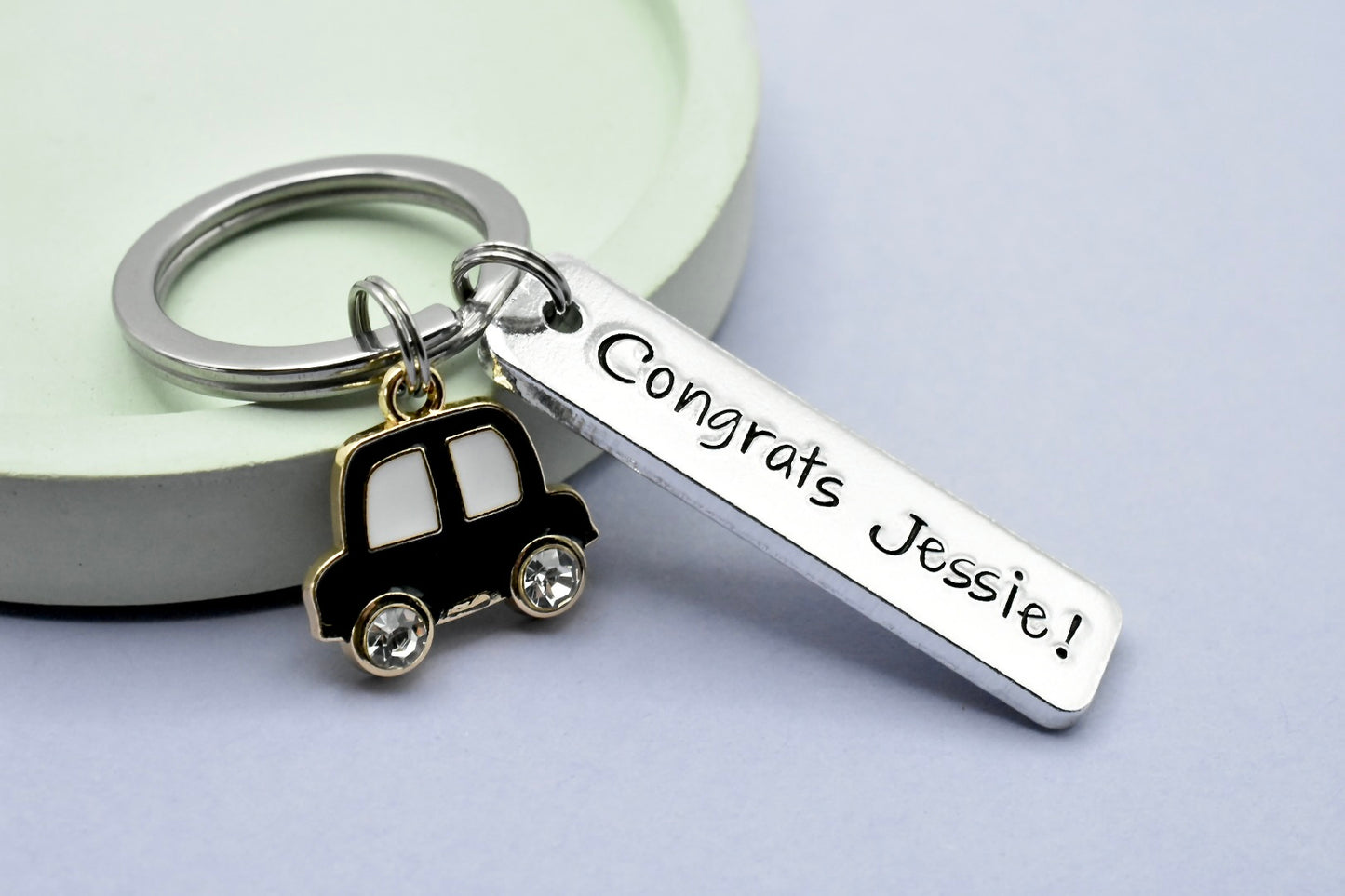 Personalised Car Keyring • Motorist Key Ring • 1st Car Keychain • Just Passed Driving Test Gift • Congrats • Driving Gift • New Driver