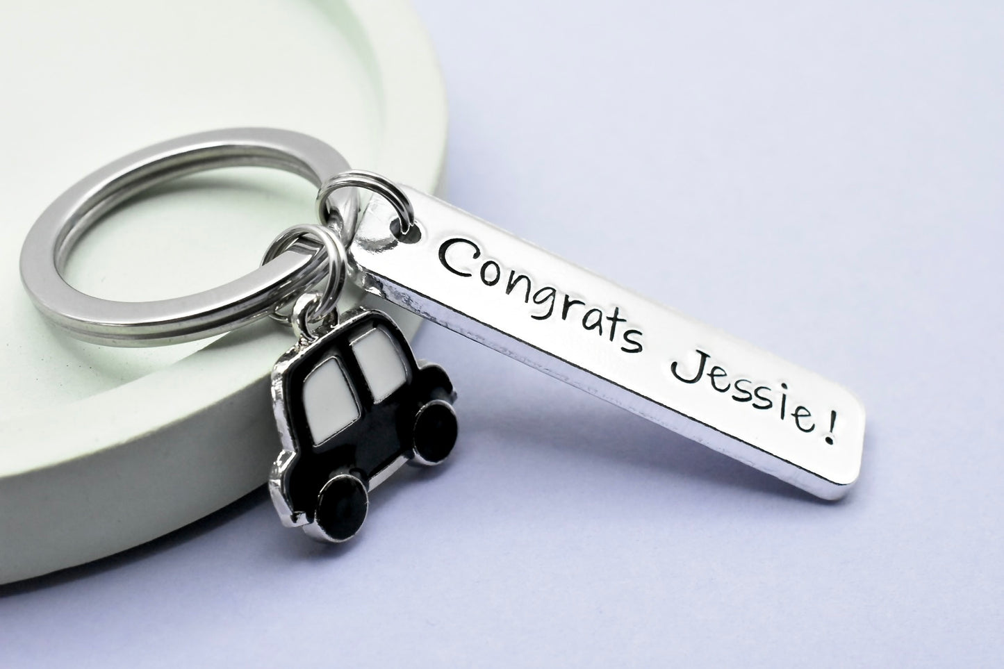 Personalised Car Keyring • Motorist Key Ring • 1st Car Keychain • Just Passed Driving Test Gift • Congrats • Driving Gift • New Driver