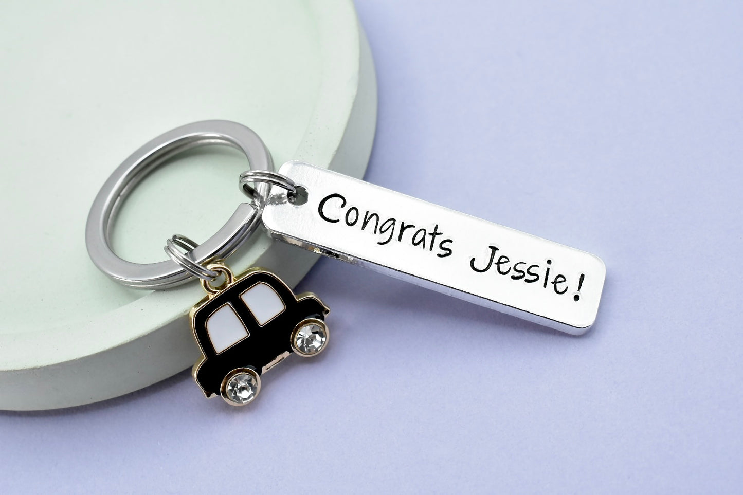 Personalised Car Keyring • Motorist Key Ring • 1st Car Keychain • Just Passed Driving Test Gift • Congrats • Driving Gift • New Driver