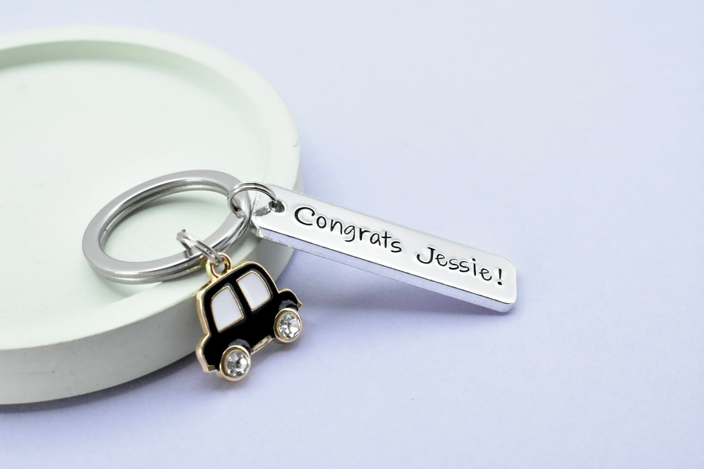 Personalised Car Keyring • Motorist Key Ring • 1st Car Keychain • Just Passed Driving Test Gift • Congrats • Driving Gift • New Driver