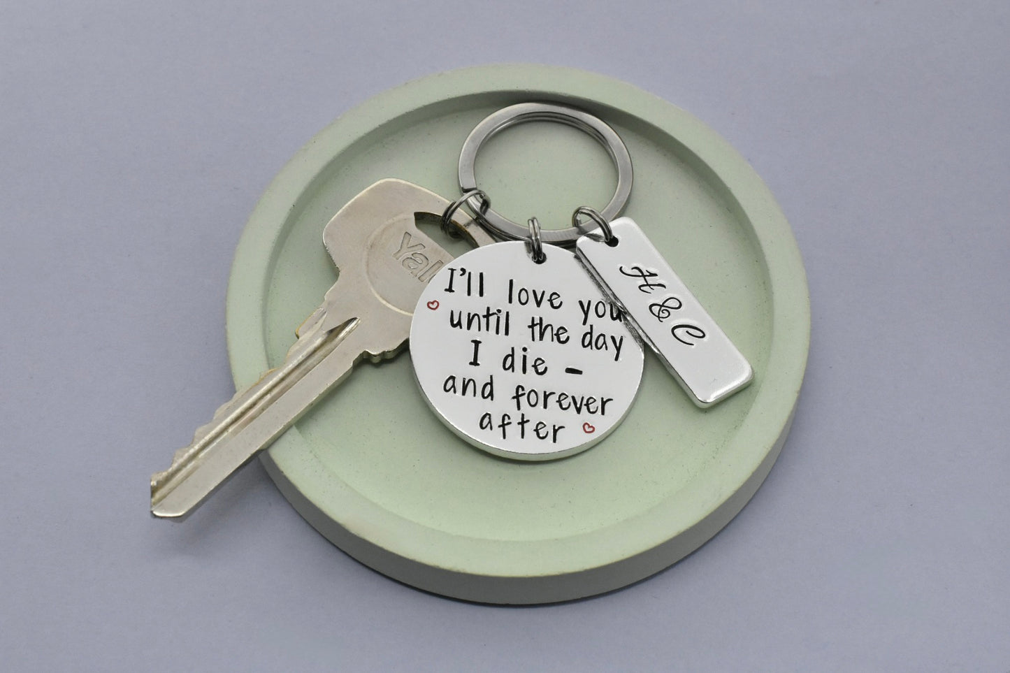 Personalised I'll Love You Until The Day I Die Keyring