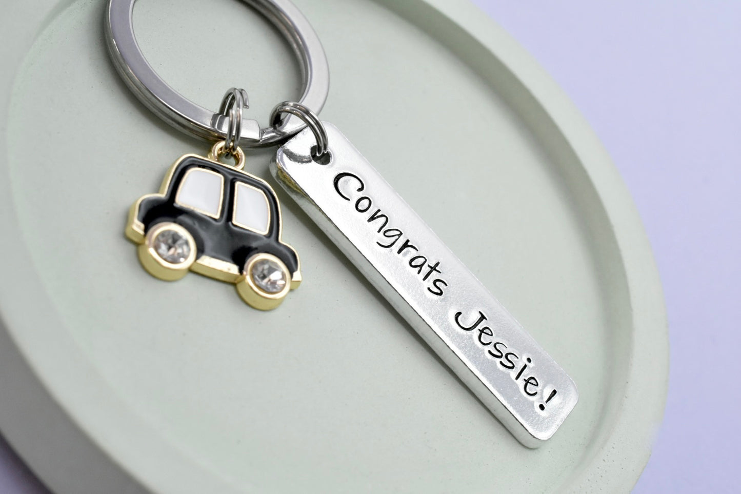 Personalised Car Keyring • Motorist Key Ring • 1st Car Keychain • Just Passed Driving Test Gift • Congrats • Driving Gift • New Driver