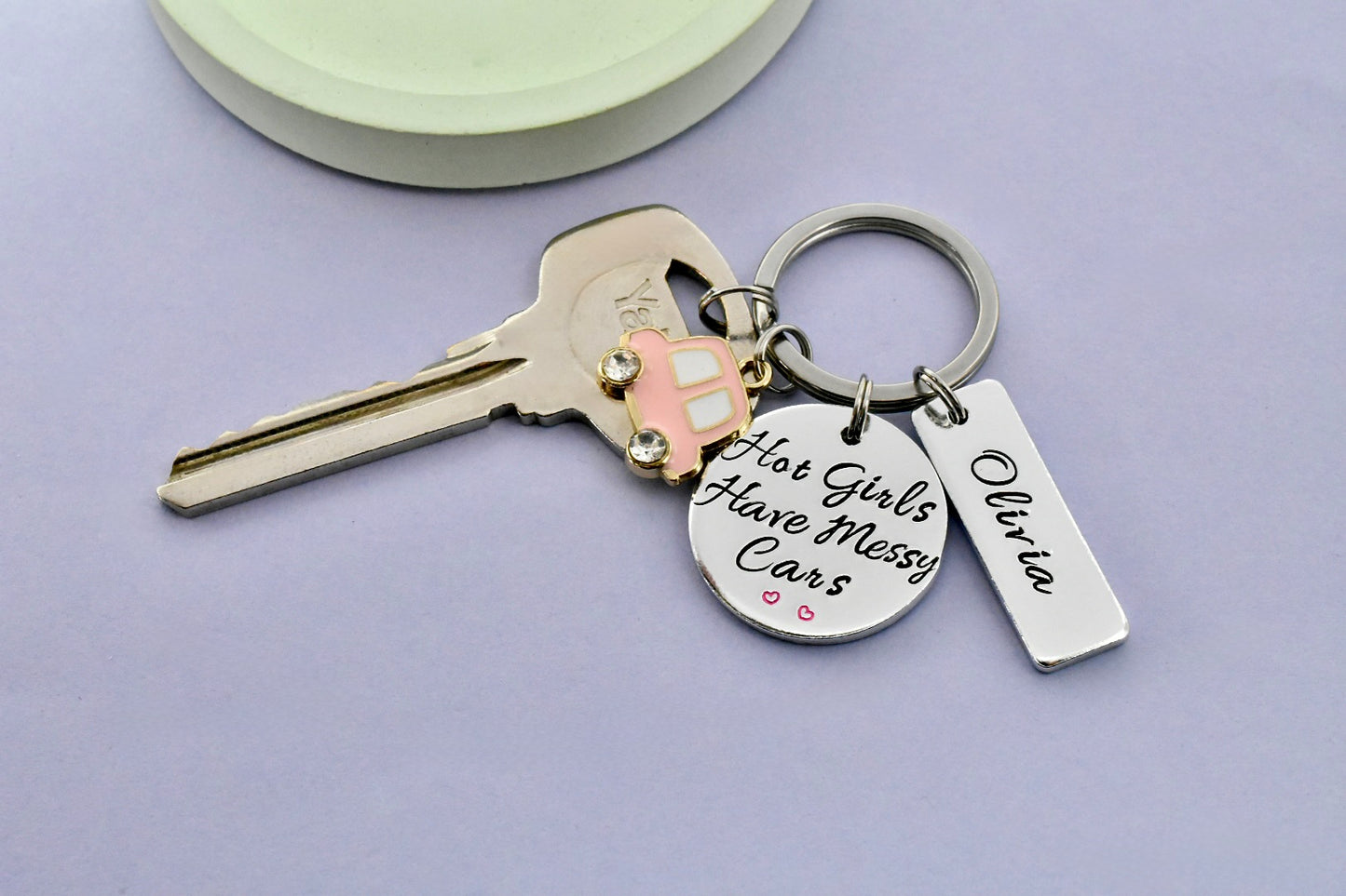 Personalised Hot Girls Have Messy Cars Keyring
