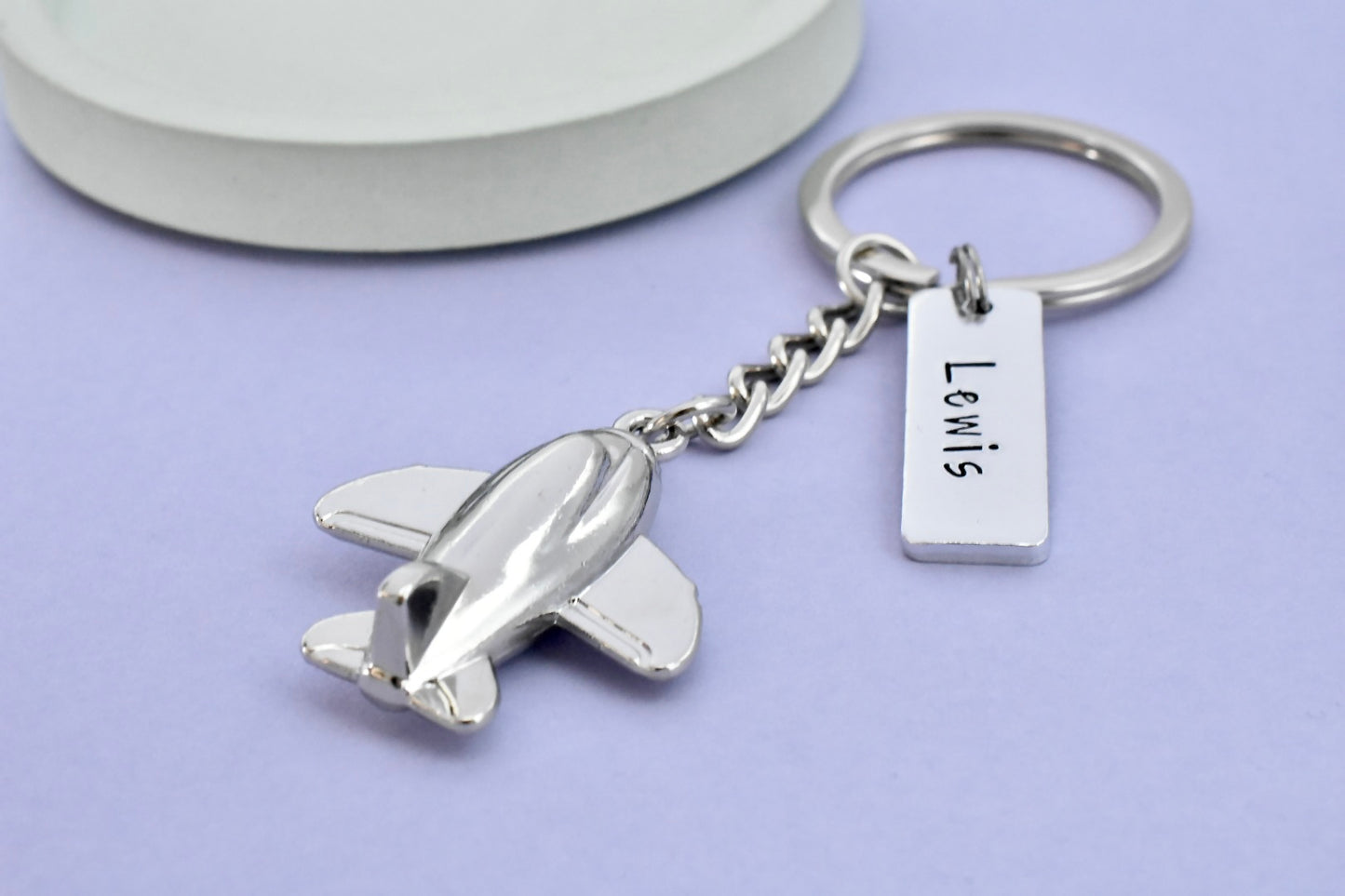 Airplane Keyring • Pilot Gift • Personalised Traveller Gift • Travel Safely • Air Hostess Gift • Cabin Crew Keyring
