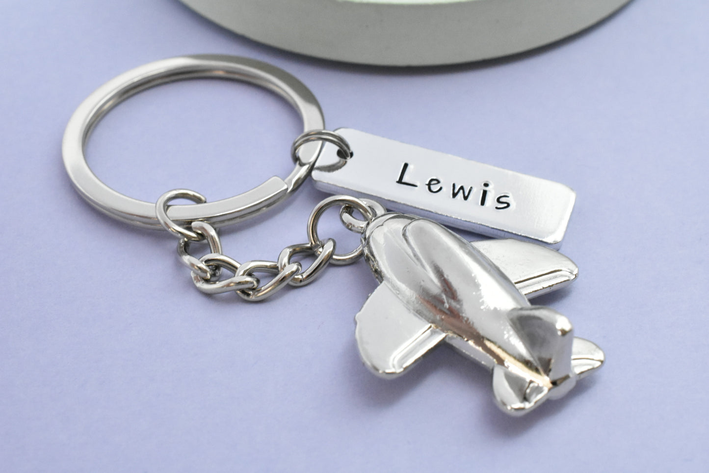 Airplane Keyring • Pilot Gift • Personalised Traveller Gift • Travel Safely • Air Hostess Gift • Cabin Crew Keyring