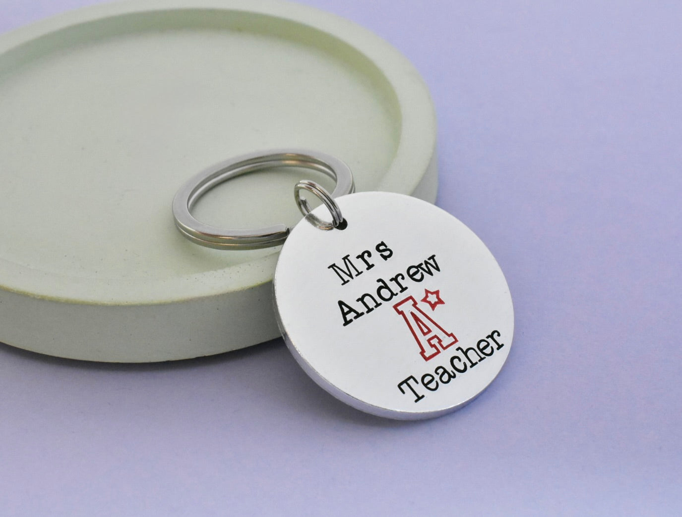 Personalised Teacher Keyring - A Star Teacher Gift