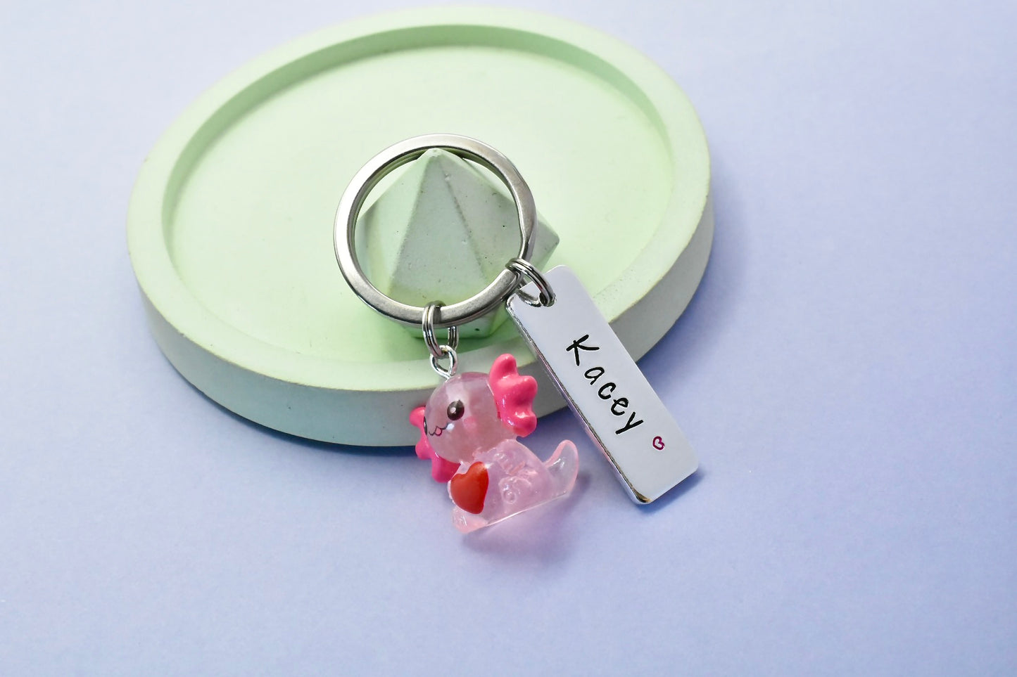 Personalised Axolotl Keyring • Axolotl Key Ring • Amphibian Keychain • Axolotl Fan Gift • Mexican Salamander • Axolotl Owners Gift