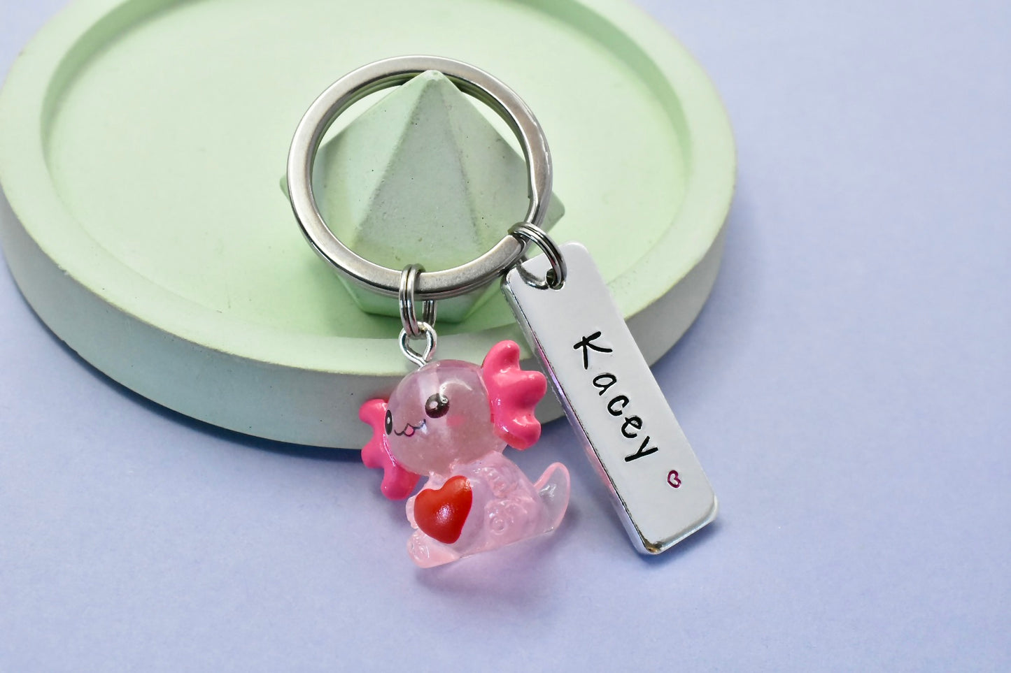 Personalised Axolotl Keyring • Axolotl Key Ring • Amphibian Keychain • Axolotl Fan Gift • Mexican Salamander • Axolotl Owners Gift
