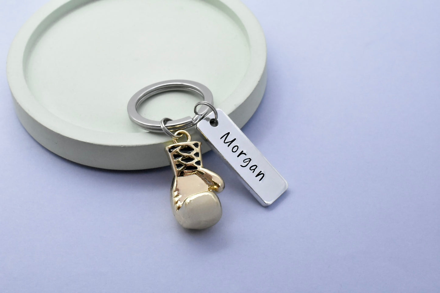 Personalised Boxing Keyring • Boxer Key Ring • Boxing Fitness Keychain • Fighter Gift • Boxing Glove • Heavyweight • Featherweight Boxer