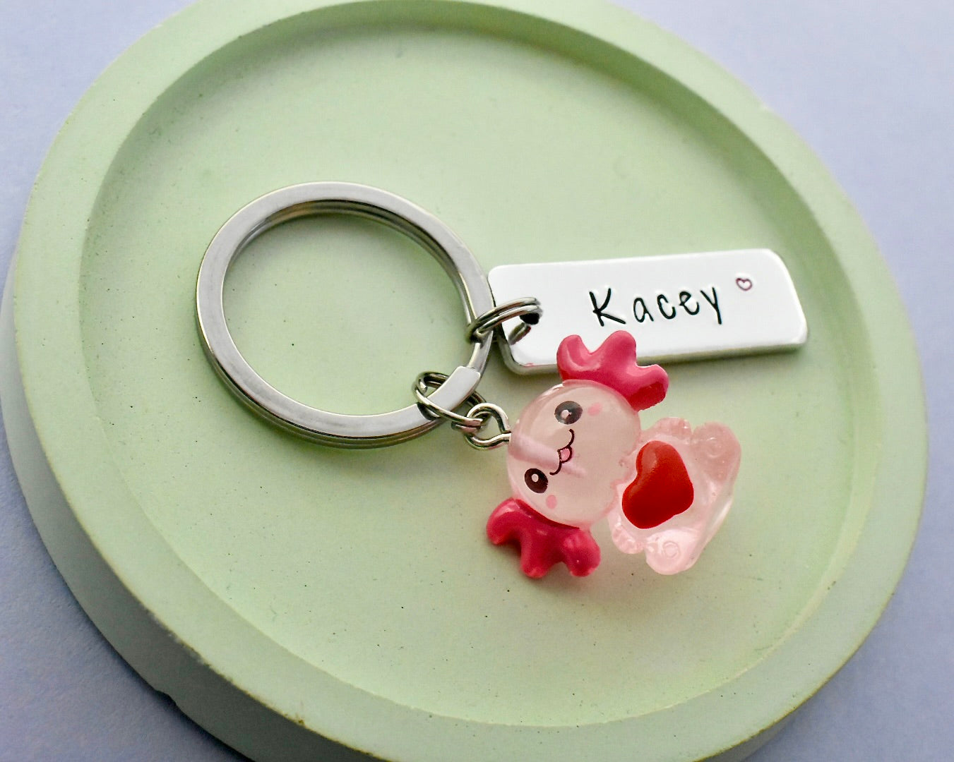 Personalised Axolotl Keyring • Axolotl Key Ring • Amphibian Keychain • Axolotl Fan Gift • Mexican Salamander • Axolotl Owners Gift