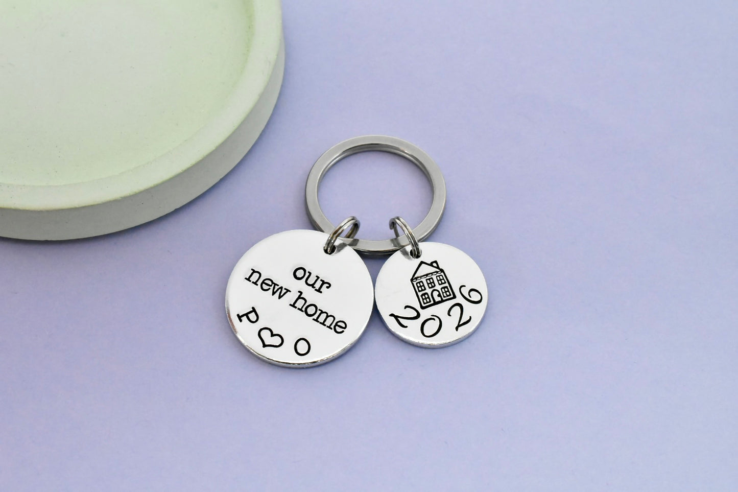 Personalised Our New Home Keyring for Couples