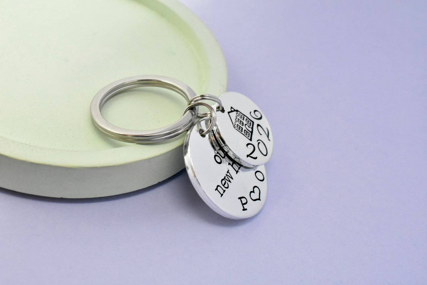 Personalised Our New Home Keyring for Couples