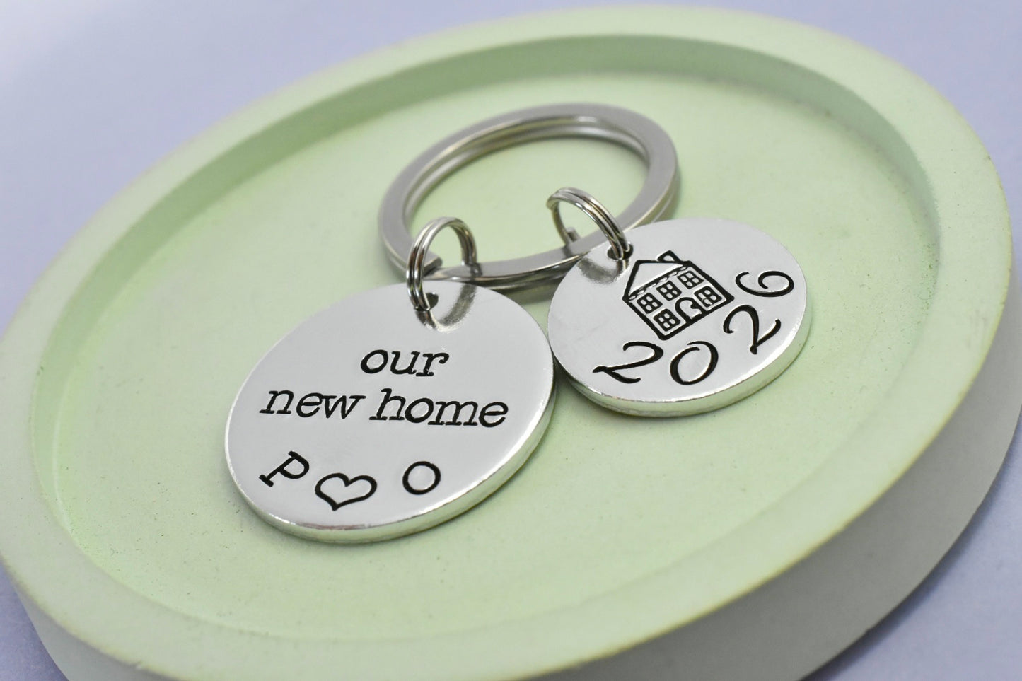 Personalised Our New Home Keyring for Couples