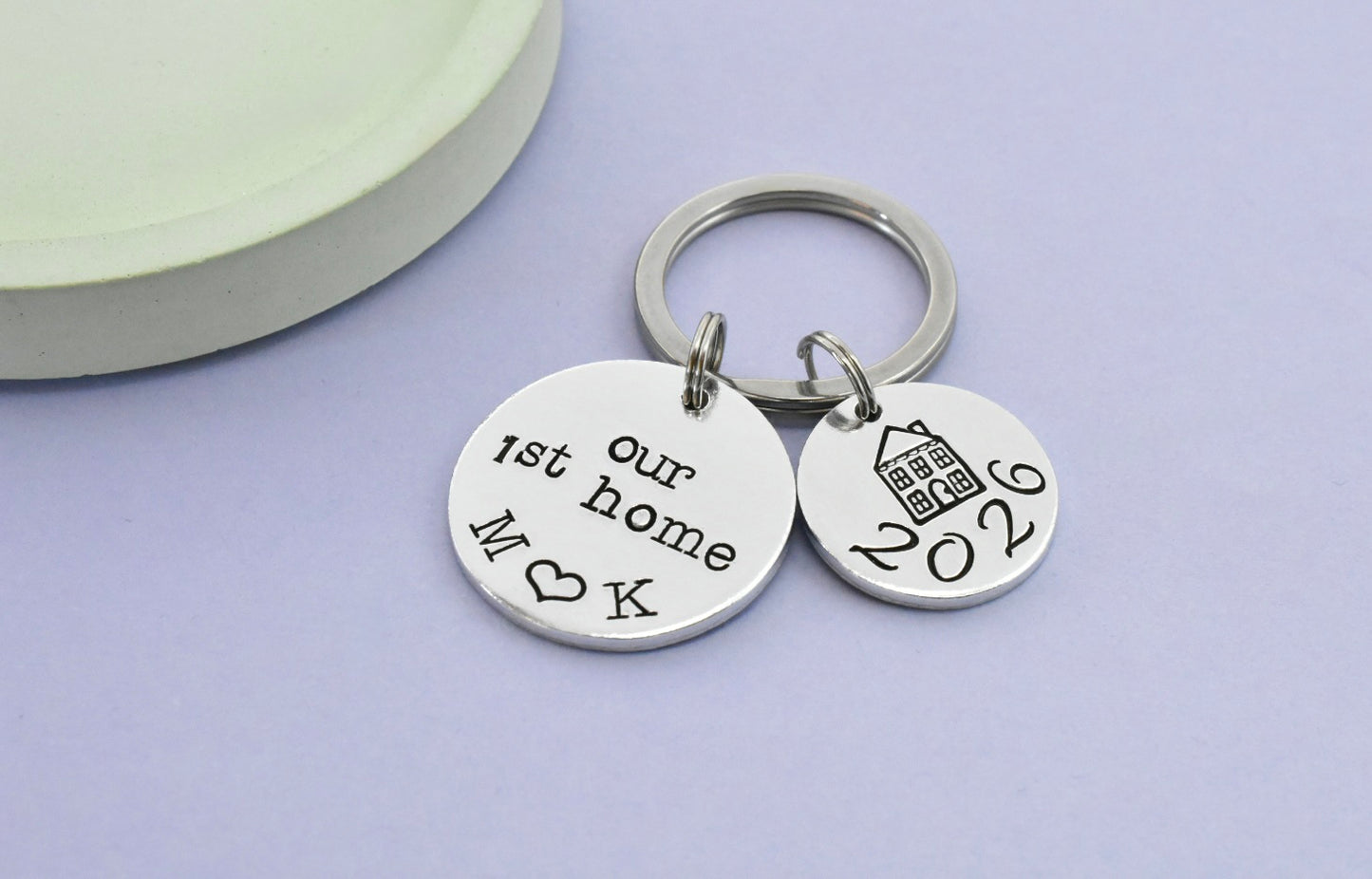 Personalised Our New Home Keyring for Couples