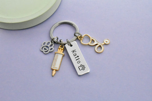 Personalised Vet Keyring