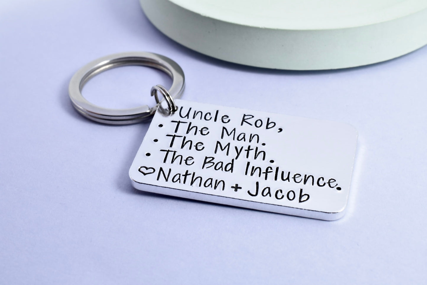 Uncle Keyring • Personalised Uncle Gift • The Man, The Myth, The Bad Influence • Stocking Filler • Funny Present