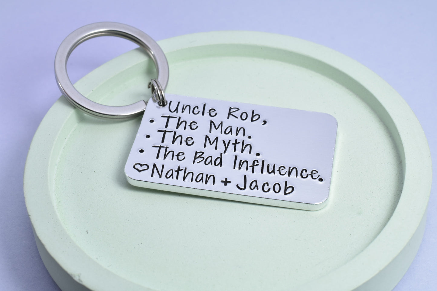 Uncle Keyring • Personalised Uncle Gift • The Man, The Myth, The Bad Influence • Stocking Filler • Funny Present