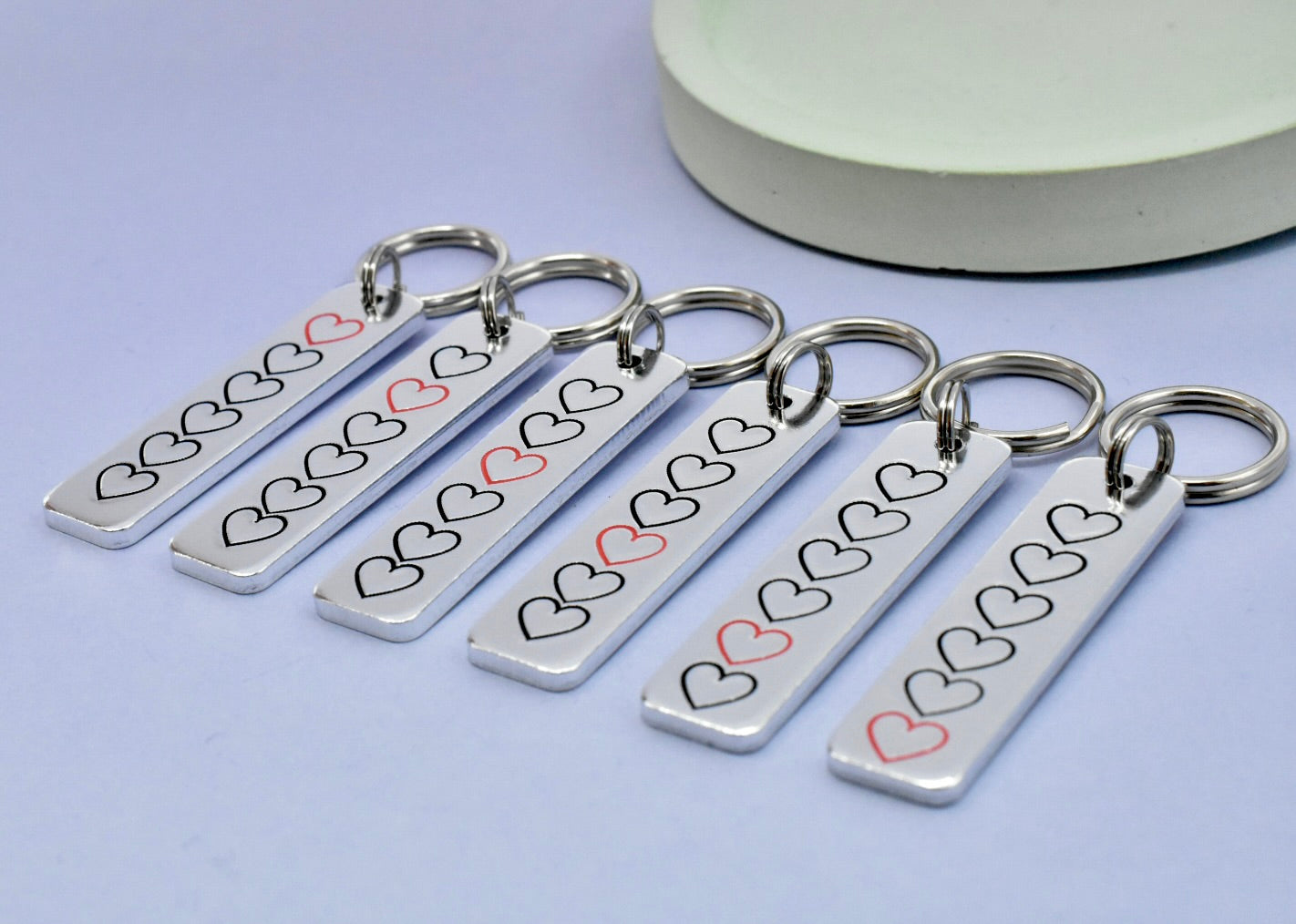 Sibling Gift • Sister Keyrings • Brother & Sister • Personalised Sibling Order Of Birth Keyring • Older, Middle, Little • More Hearts Avail.