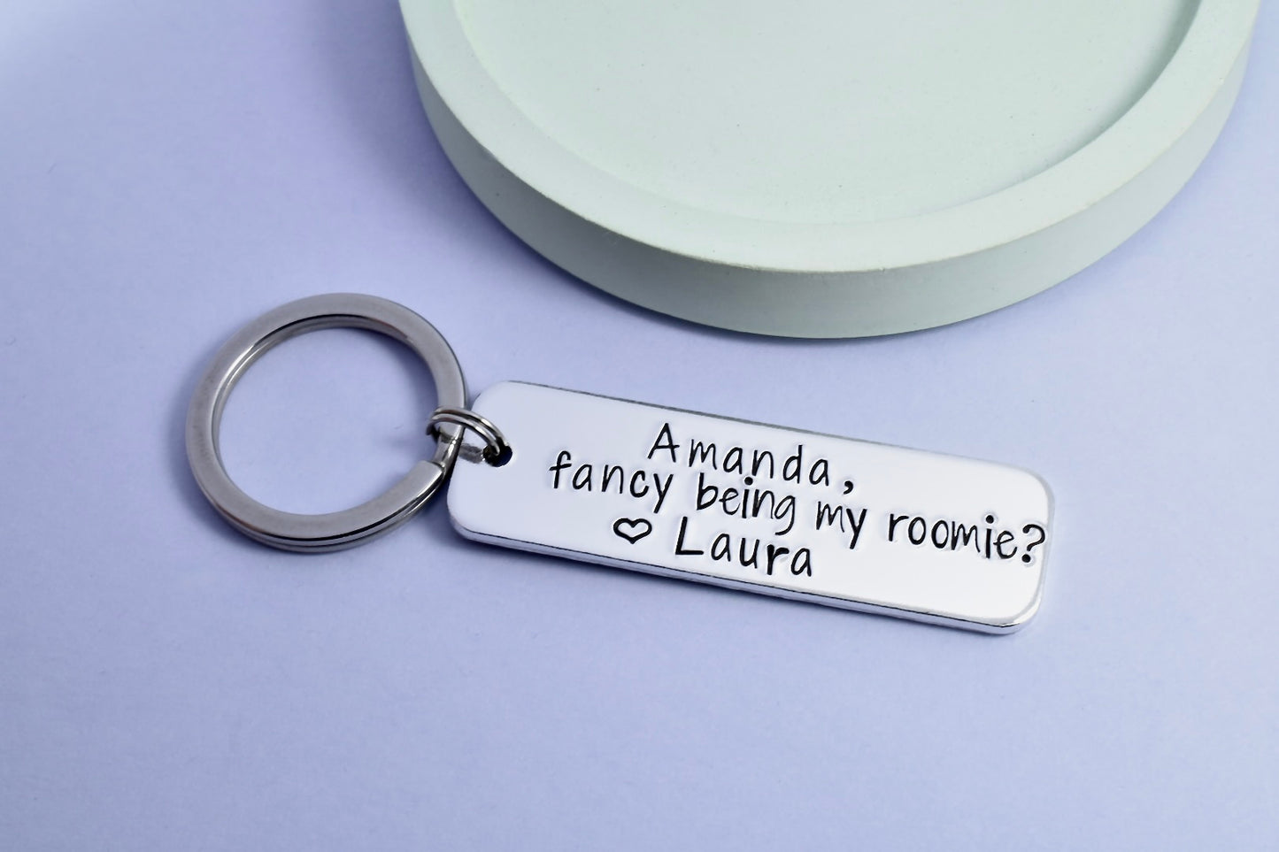 Move In Personalised Keyring • Gift For Boyfriend • Gift For Girlfriend • Want To Be My Roomie? Keychain • Move In Invite
