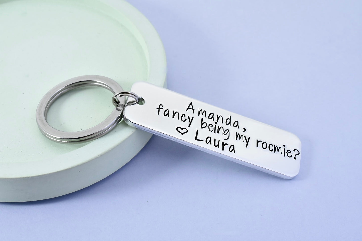 Move In Personalised Keyring • Gift For Boyfriend • Gift For Girlfriend • Want To Be My Roomie? Keychain • Move In Invite