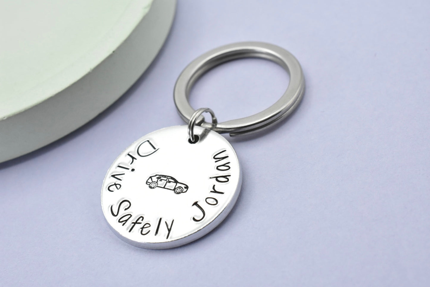 Personalised Drive Safely Keyring • New Driver Gift • New Car Keys • Passed Driving Test • Be Safe Keyring • Long Distance Driver Gift