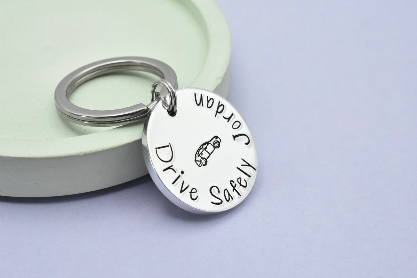 Personalised Drive Safely Keyring • New Driver Gift • New Car Keys • Passed Driving Test • Be Safe Keyring • Long Distance Driver Gift