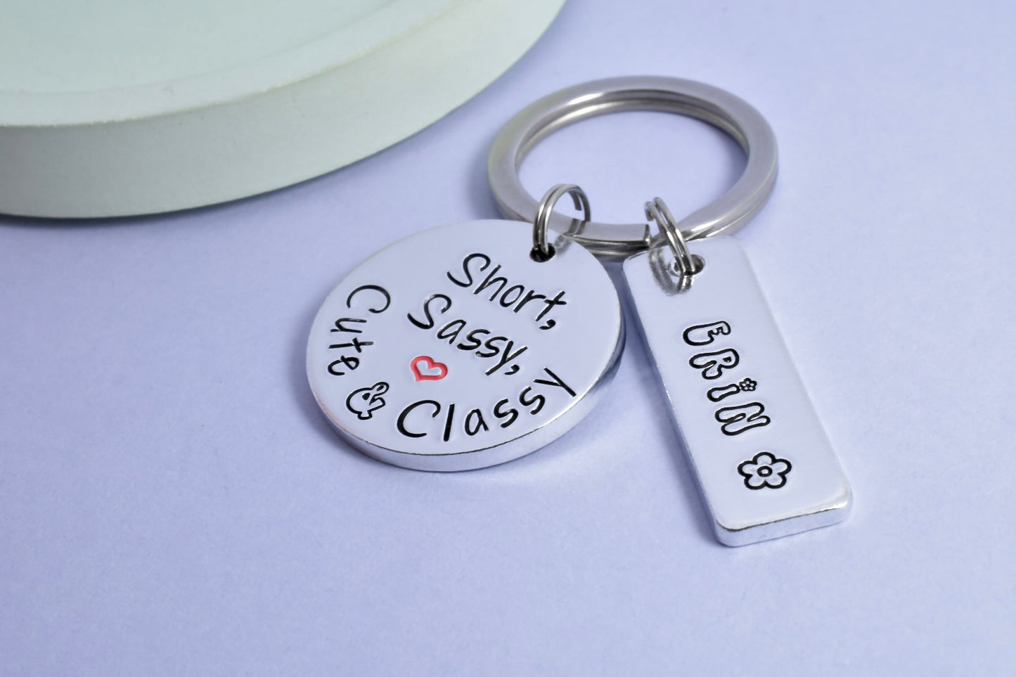 Short, Sassy, Cute & Classy Keyring • Personalised Friend Gift • Funny BFF Gift • Petite Person • Short Friend