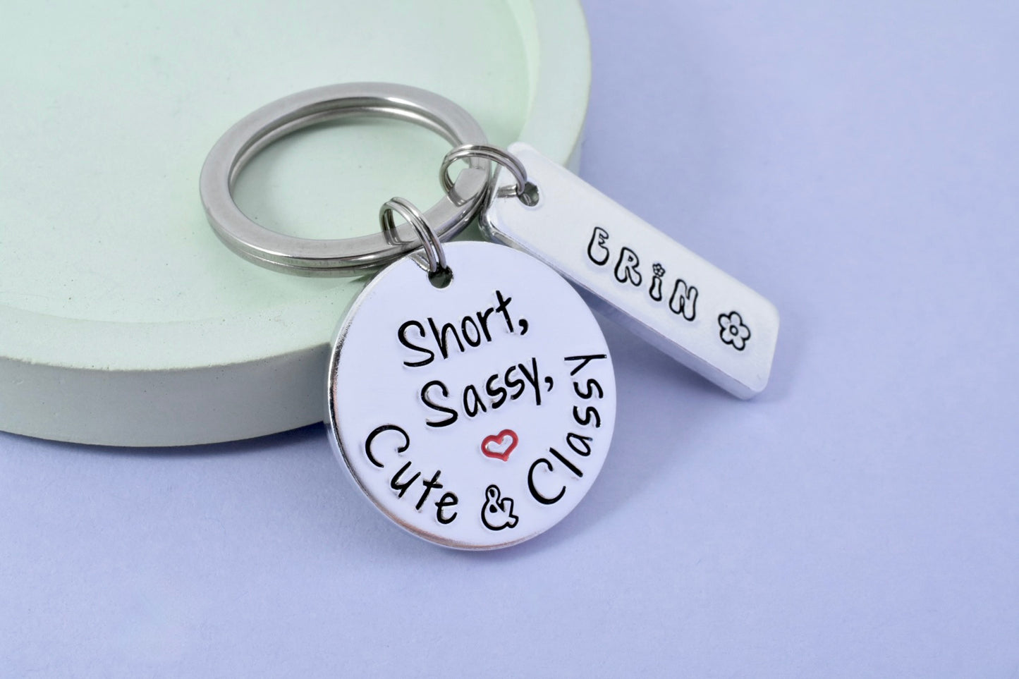 Short, Sassy, Cute & Classy Keyring • Personalised Friend Gift • Funny BFF Gift • Petite Person • Short Friend