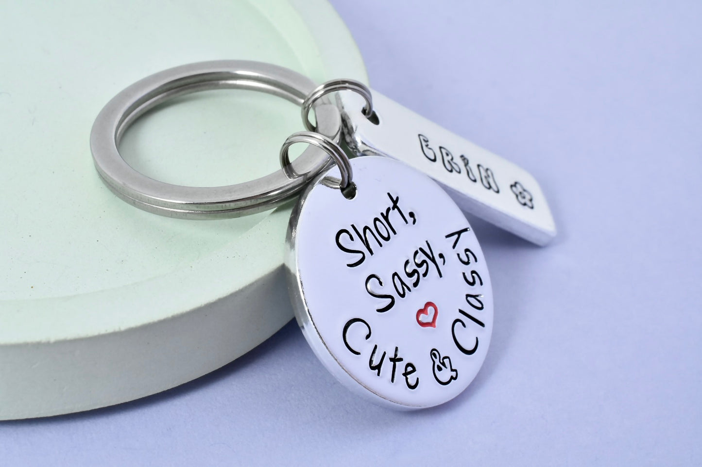 Short, Sassy, Cute & Classy Keyring • Personalised Friend Gift • Funny BFF Gift • Petite Person • Short Friend