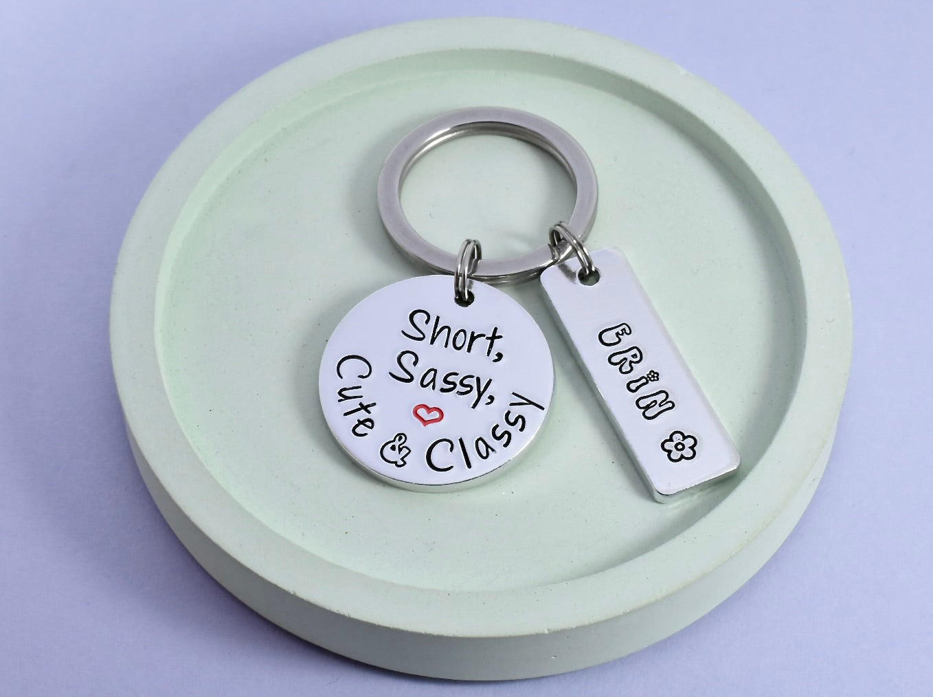 Short, Sassy, Cute & Classy Keyring • Personalised Friend Gift • Funny BFF Gift • Petite Person • Short Friend